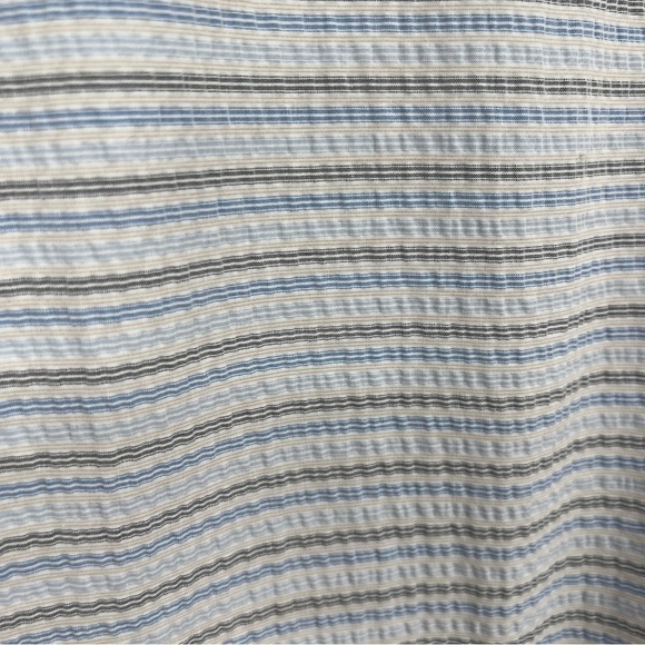 Natural Blue by Visitor Striped Multi Buttondown Collared Short Sleeves Shirt - Picture 8 of 11